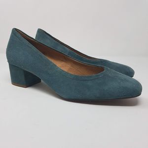 MADEWELL Raquel Suede Square Toe Pump Size 9